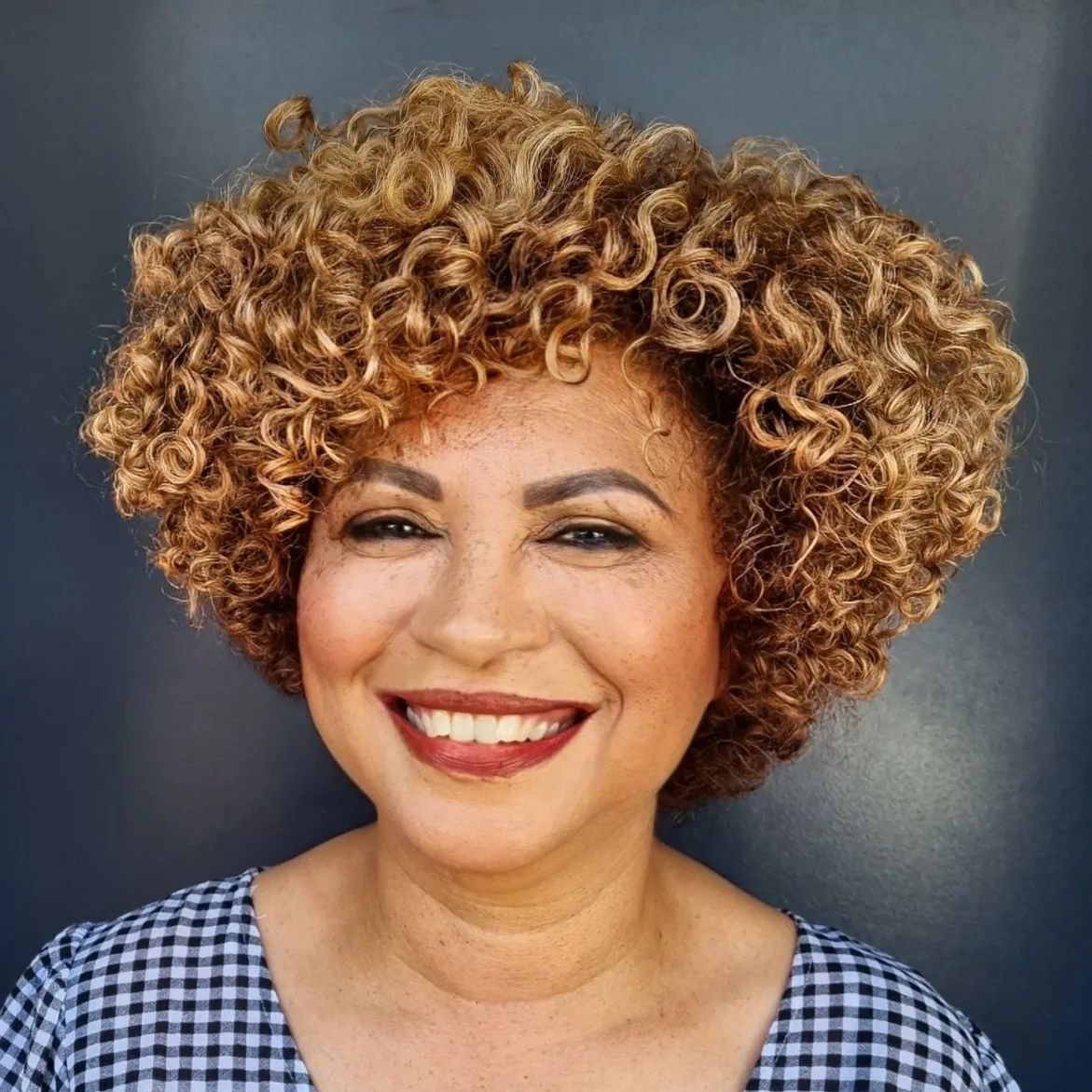 Layered Short Bob for Over with Curly Hair