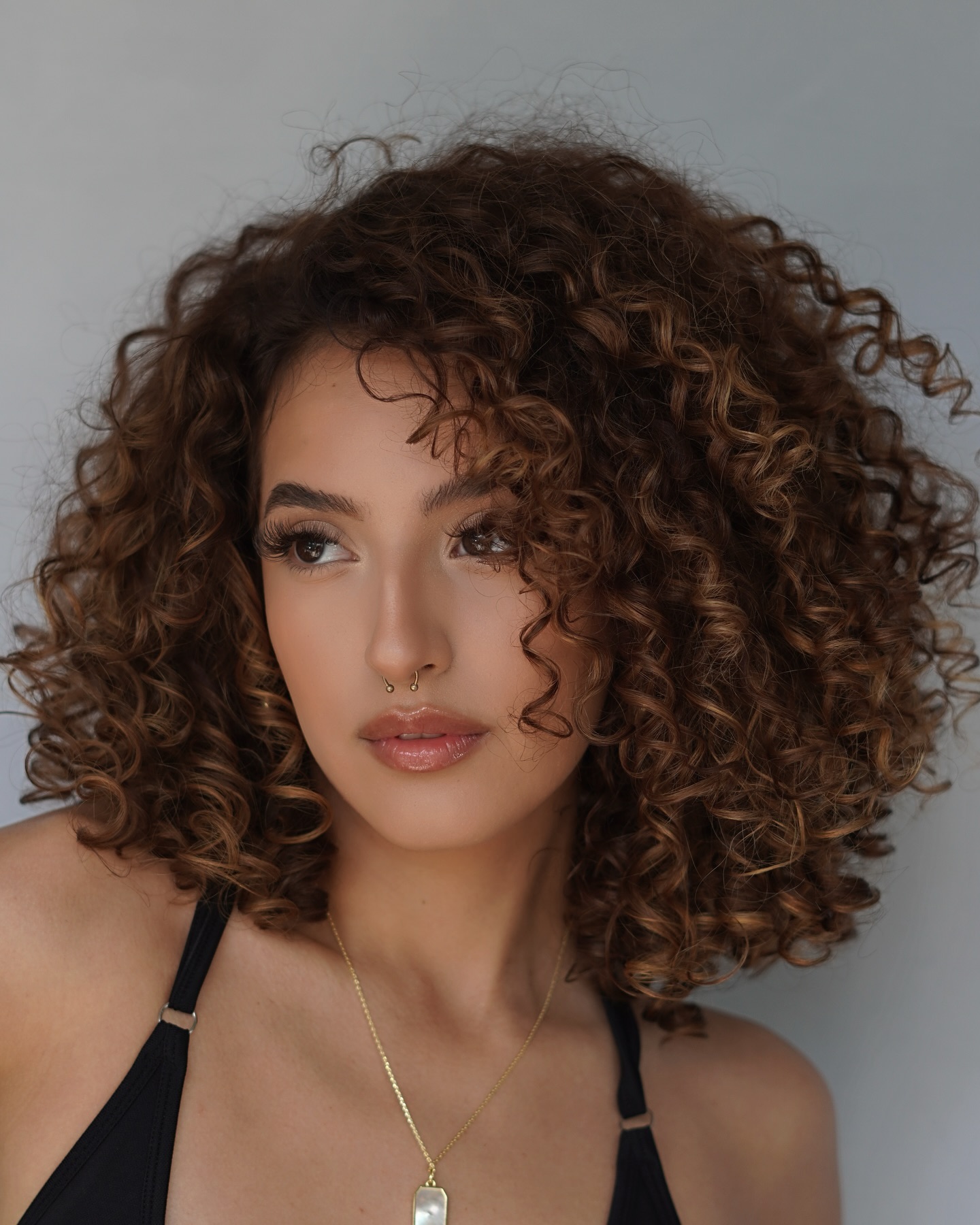Curly Bob Medium Length Layered Haircut for Curly Hair