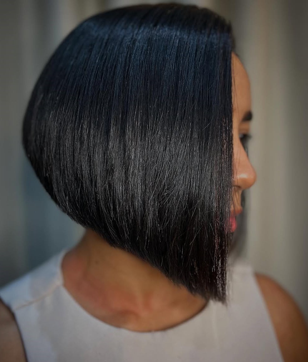Stacked Asymmetrical Bob Cut