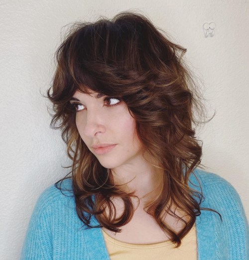 Curly Wolf Cut for Thick Hair