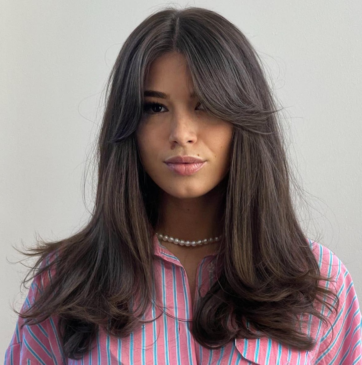 One-Layer Thick Curtain Bangs