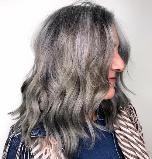 Silver Grey Beach Waves