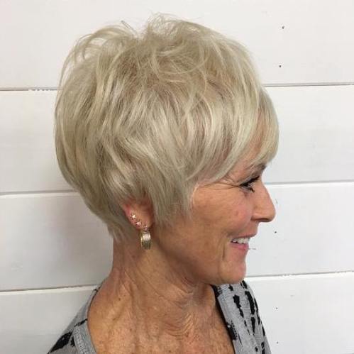 Blonde Pixie For Elderly Women