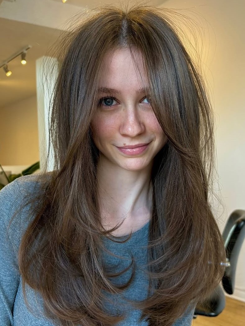 Long Feathered Haircut