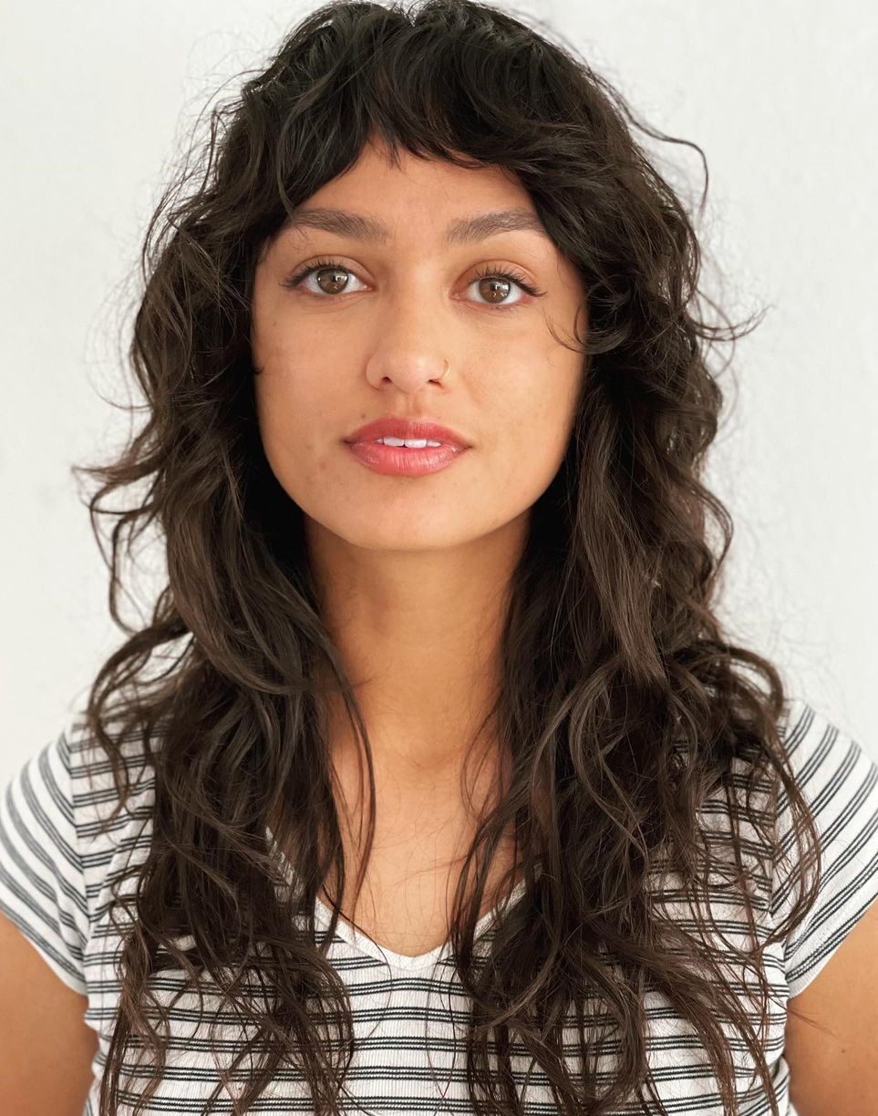 Long Wavy Shag with Short Bangs
