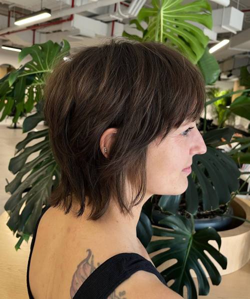 Feathered Mullet Shag for Fine Hair