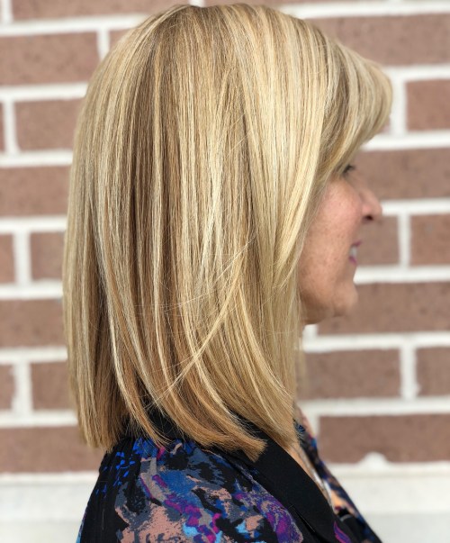 Straight Lob with Tiny Highlights