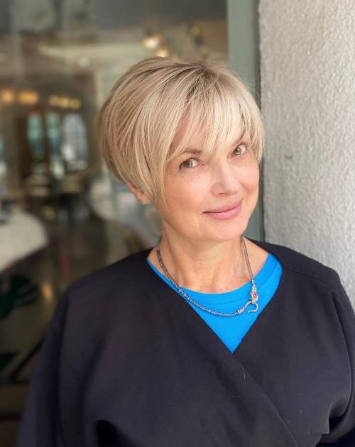 Polished Blonde Bixie To Look Younger