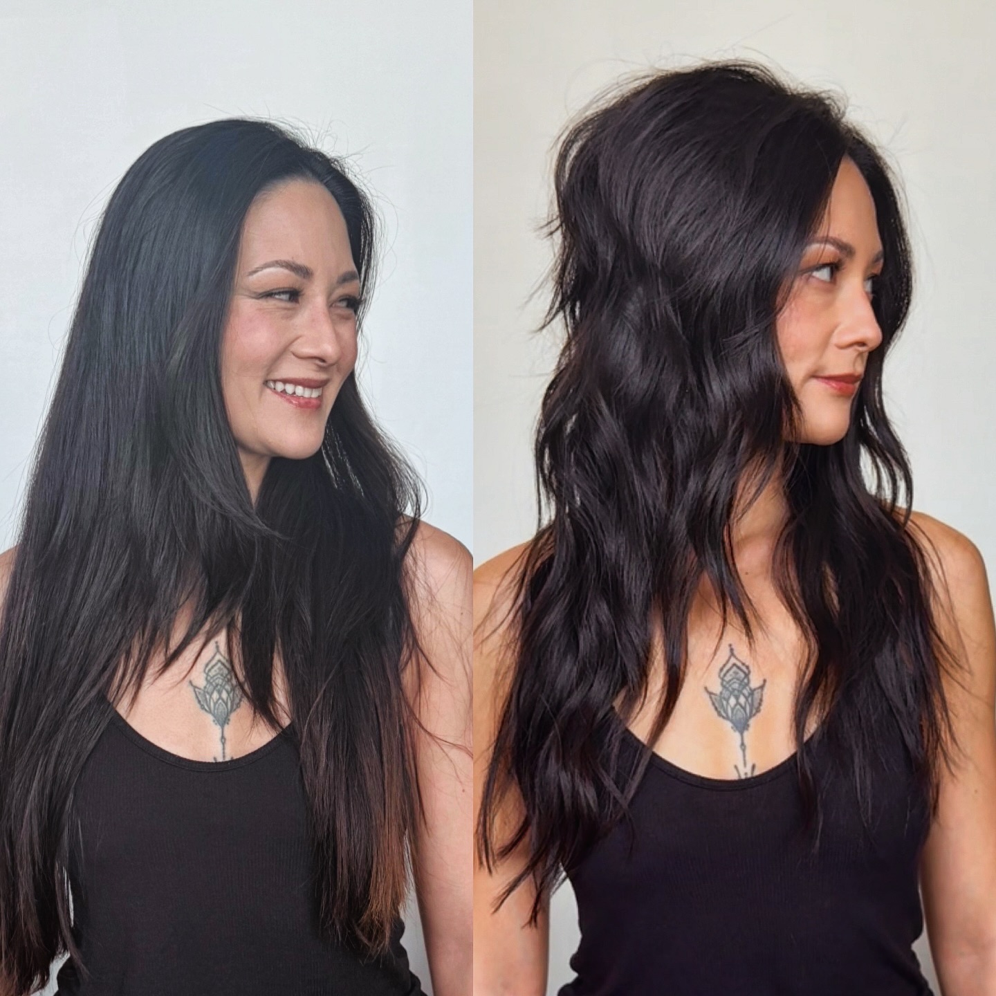 Long Wolf Cut without Bangs