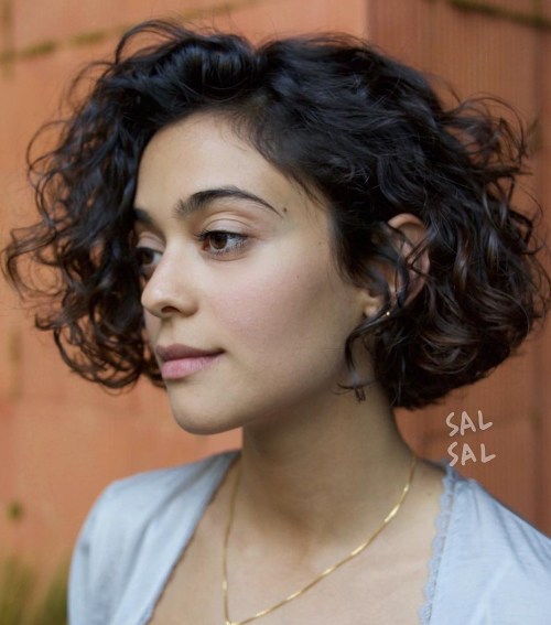 Chin Length Cut for Curly Hair