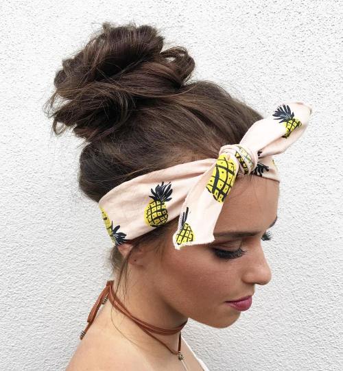 Messy Bun With A Headband