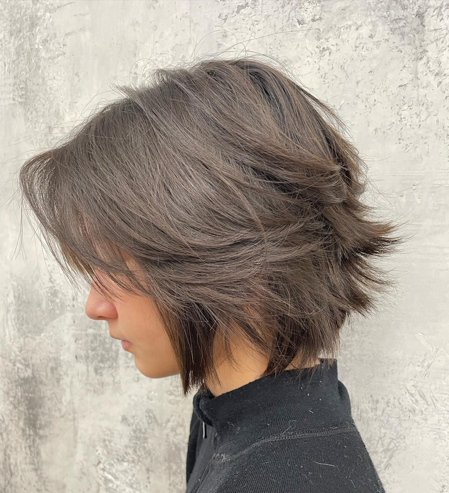 Short Wolf Cut with Choppy Ends
