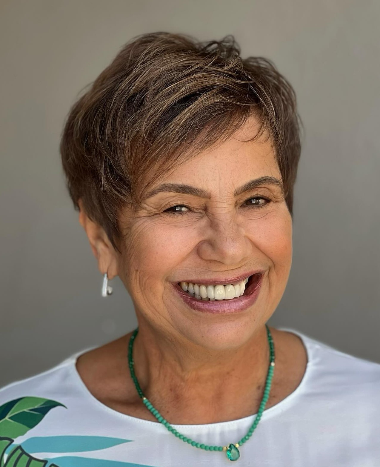 Side Swept Textured Pixie for Over