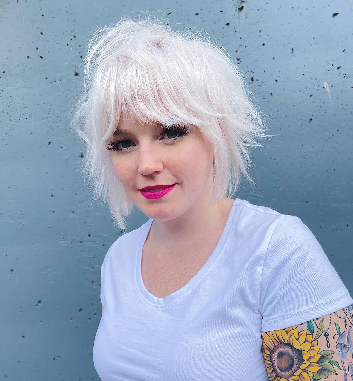 Bright Blonde Textured Bixie Cut