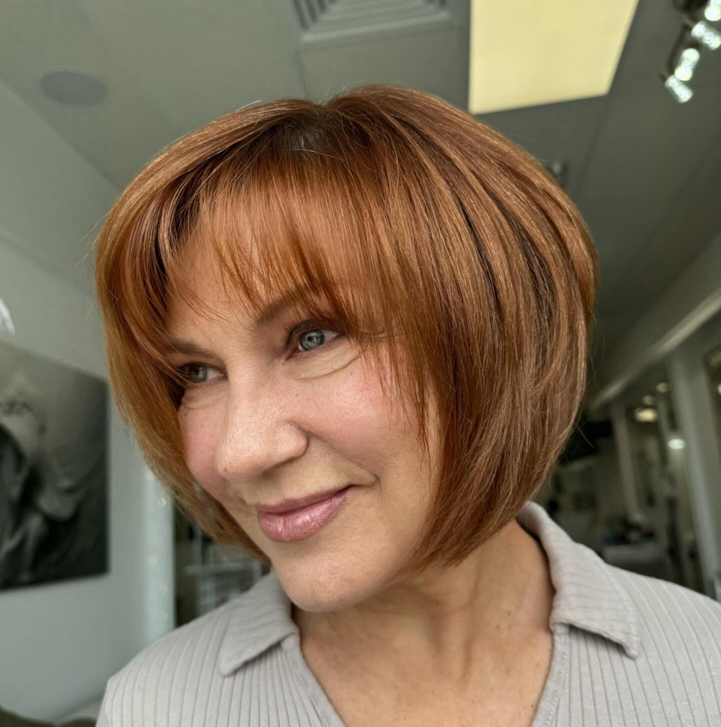 50+ Layered Bixie with Long Wispy Bangs