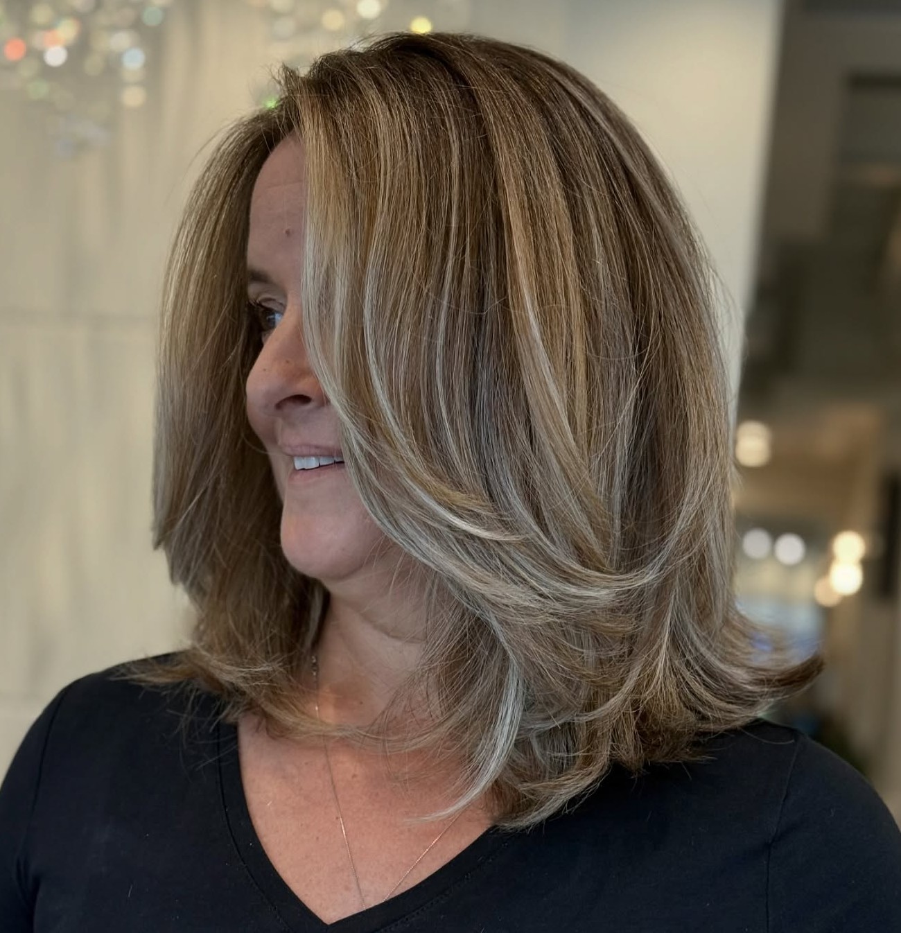 Over Face-Framing Long Bob