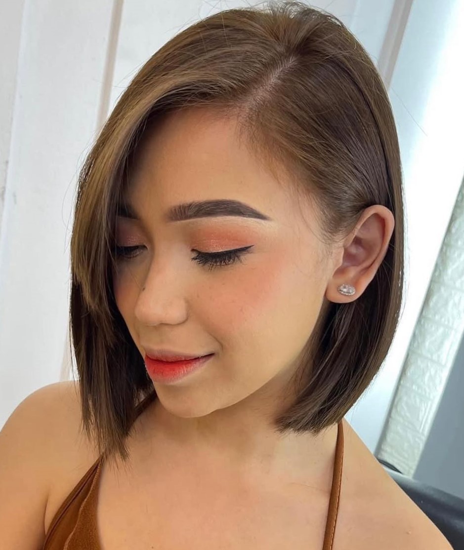 Short Side-Parted Bob Haircut