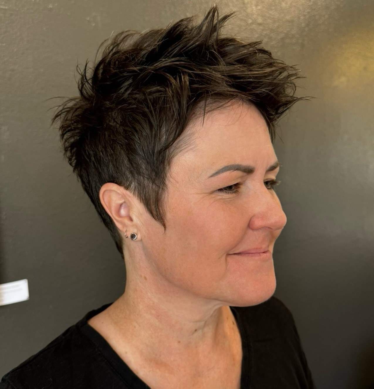 Tapered Spiky Pixie for Older Women