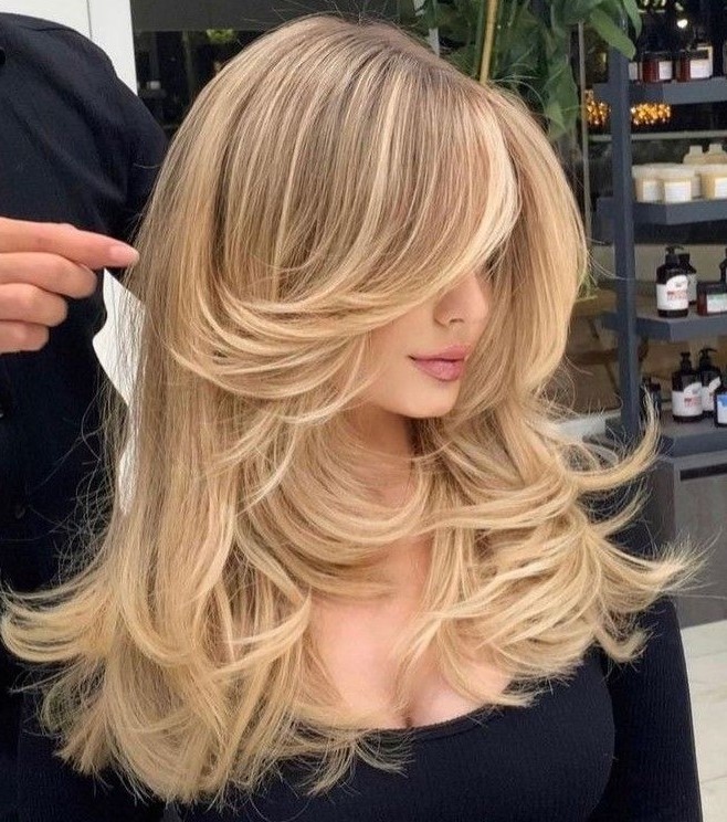 Blonde Balayage Butterfly Hairstyle