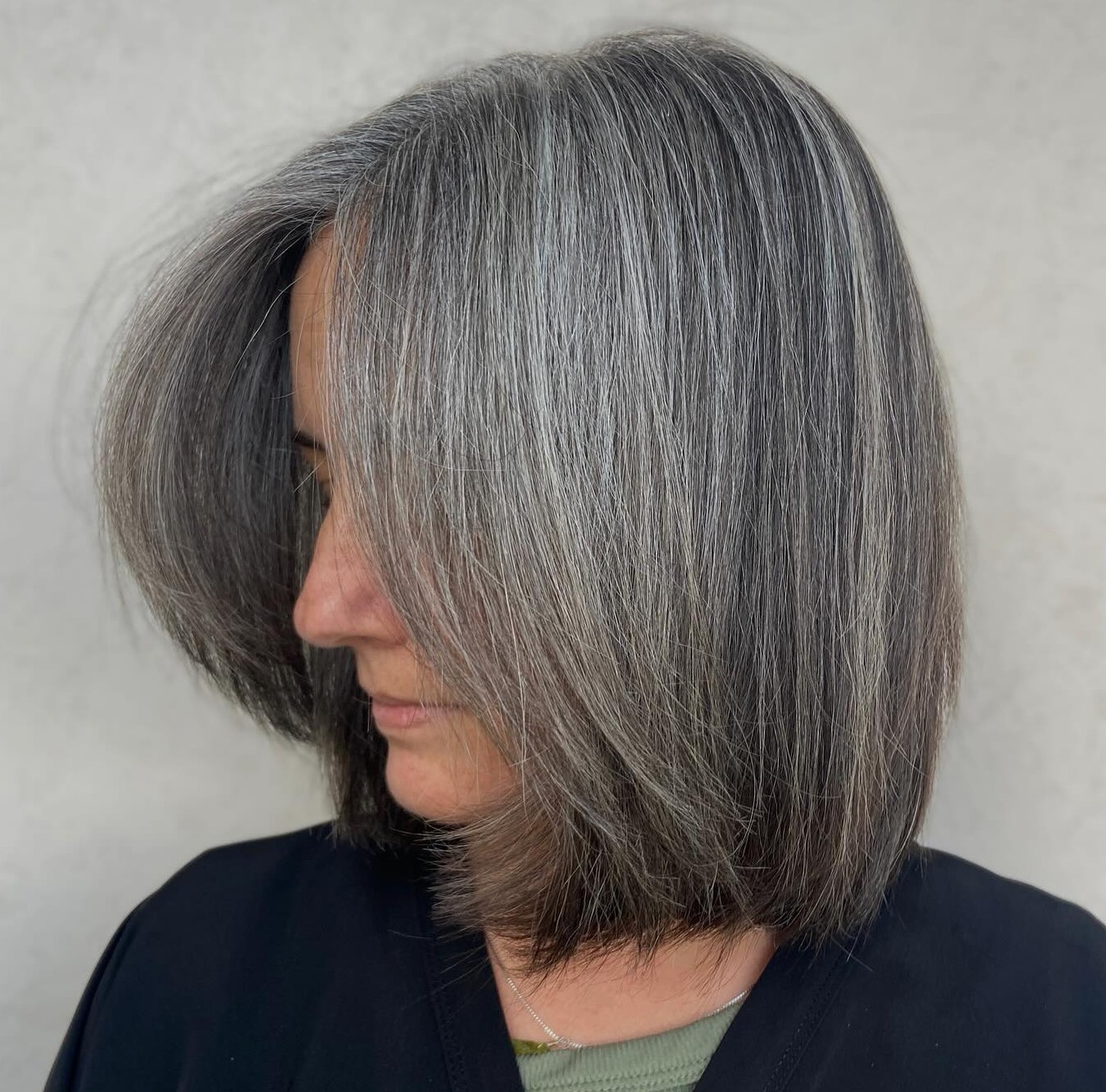 Over Layered Lob for Straight Hair