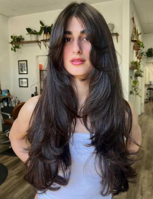 Jaw Dropping Waist Length Butterfly Cut