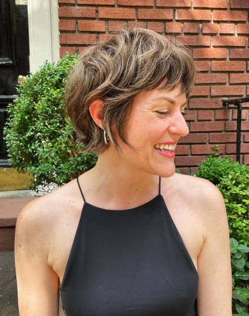 Over 40 Choppy Bixie Shag