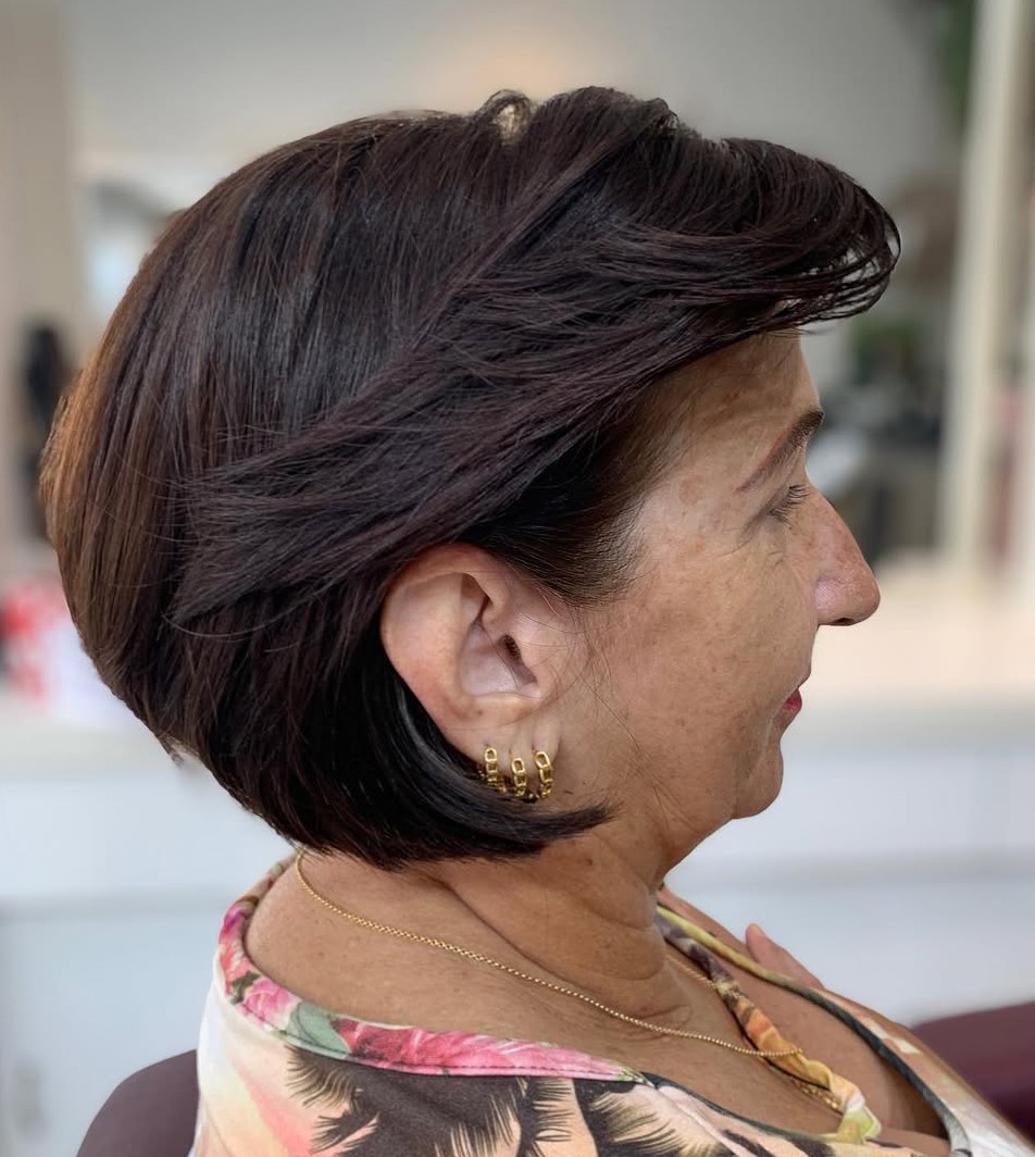 Youthful Short Bob for Older Women