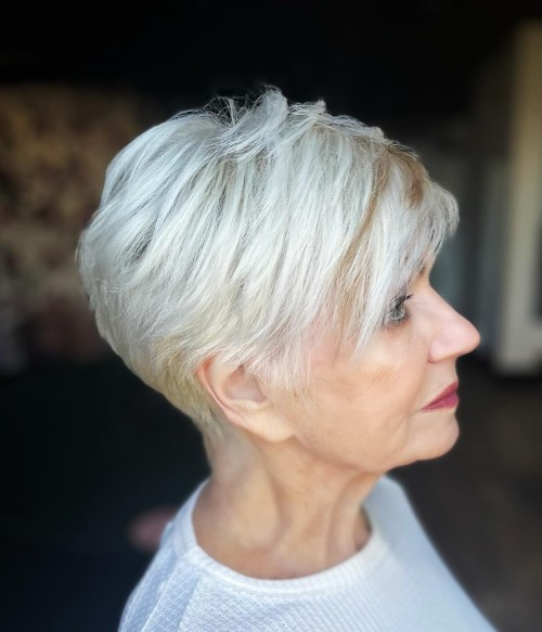 Current Layered Tapered Pixie to Look Younger