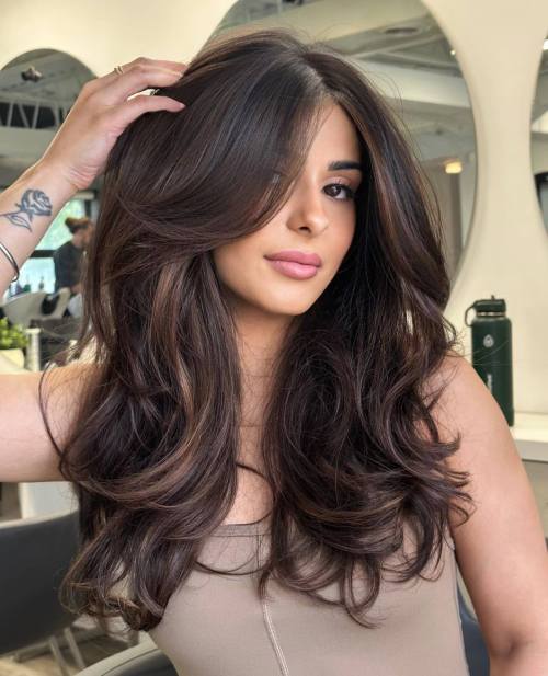 Voluminous Long Hairstyle with Bouncy Layers