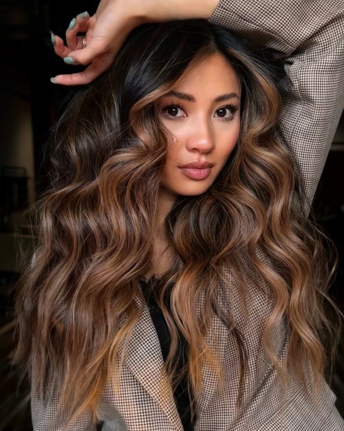 Yummy Caramel Face Framing Balayage