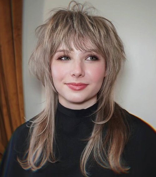 Wolf Cut with Short and Long Layers