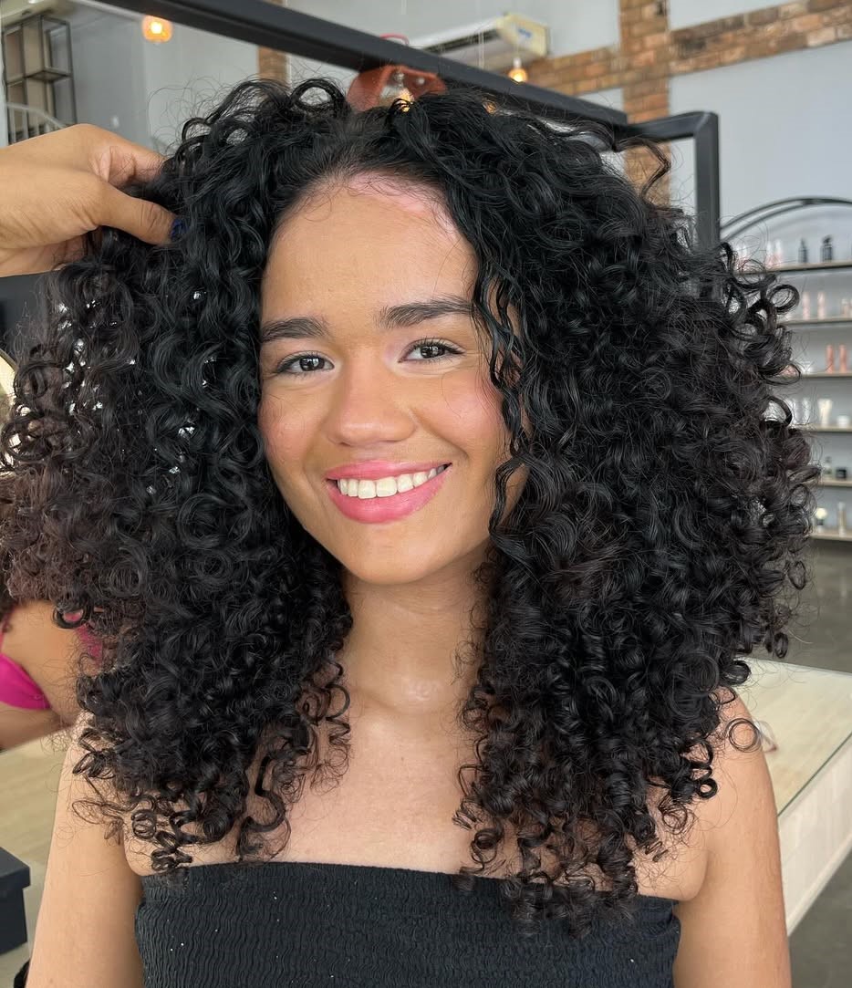 Curly Butterfly Haircut