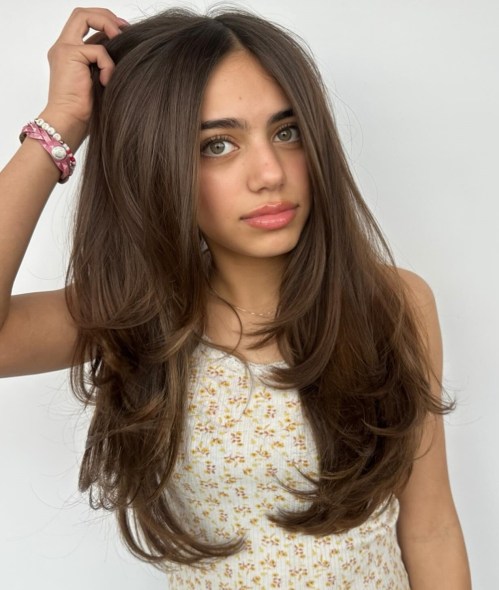 Two Tier Swoopy Layers for Long Hair