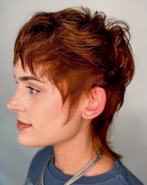 Funky Short Sliced Wolf Cut