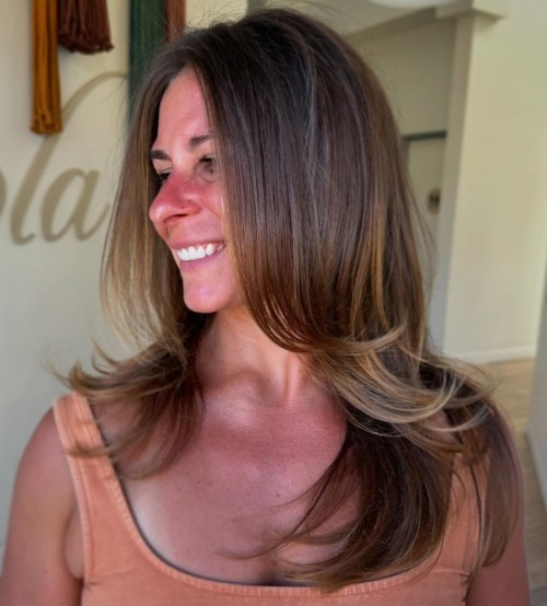 Long Hair with Butterfly Face Framing