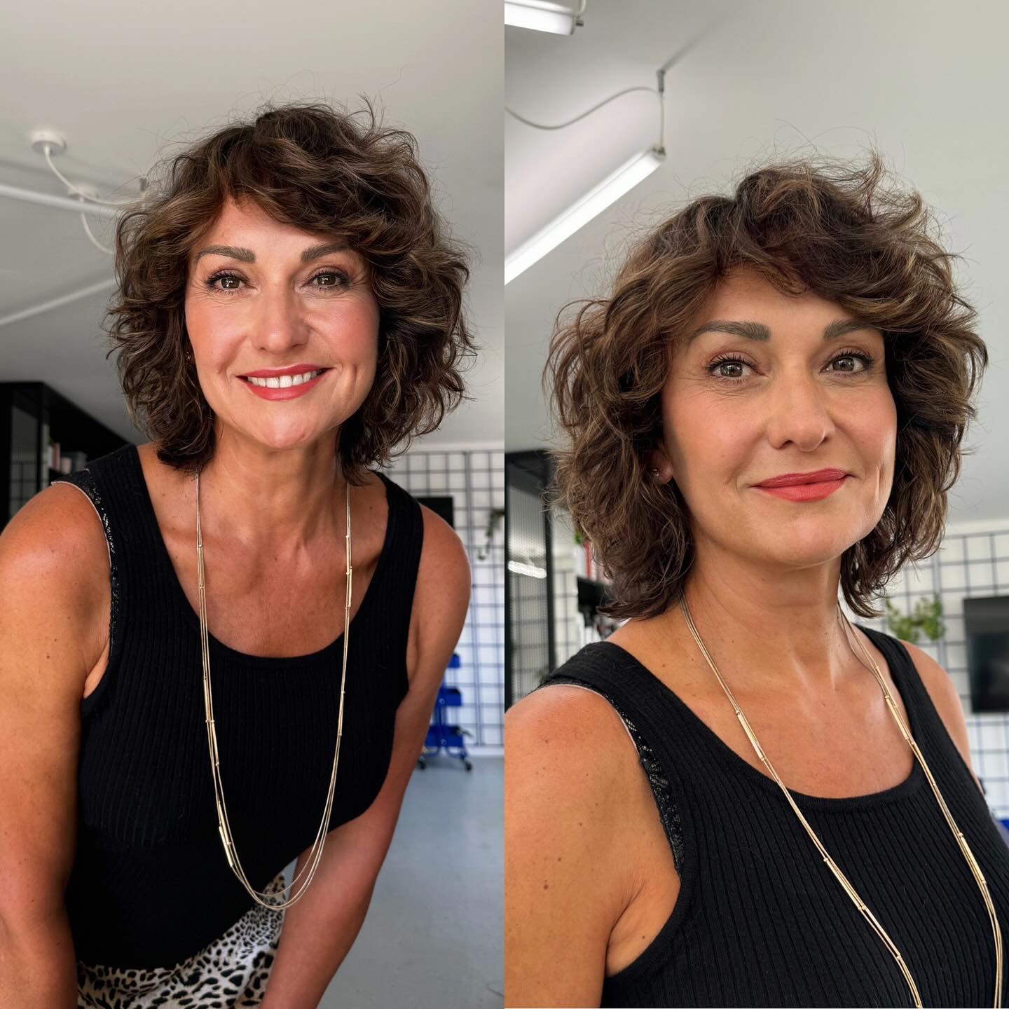 Medium Textured Wavy Hairstyle Over 50