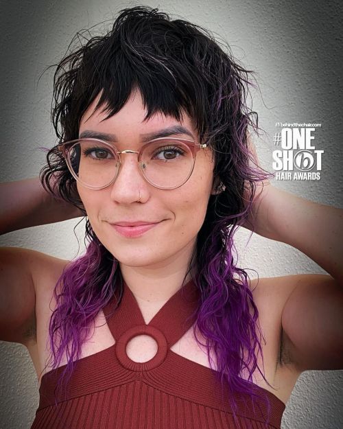 Shaggy Mullet with Shotr Curtain Bangs