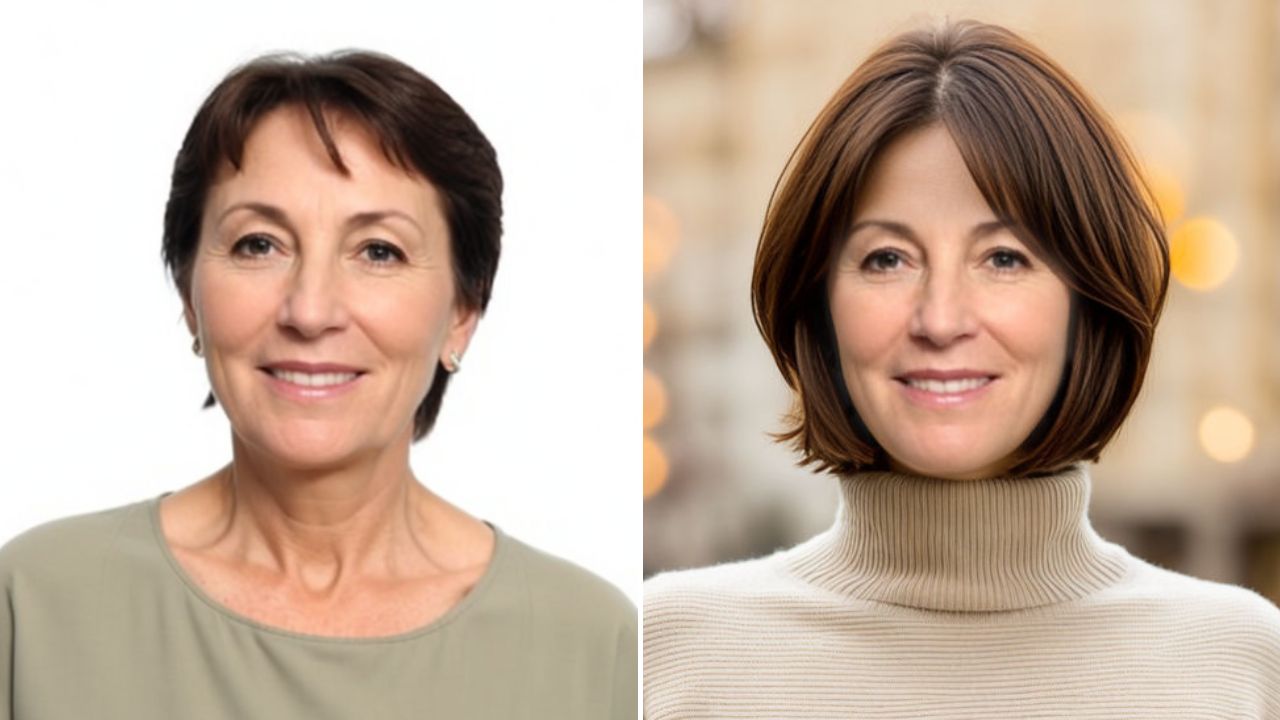 Bob with Curtain Bangs Virtual Try On